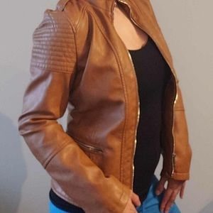 Leather jacket brown